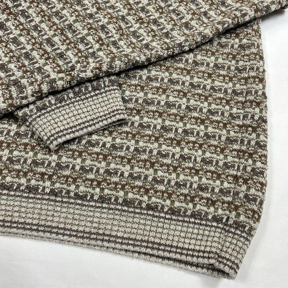 Vtg Croft & Barrow Sweater Mens Large Beige Cream Knit Pullover USA Grandpa Dad - Picture 3 of 13